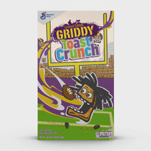 Video of a rotating box of Griddy Toast Crunch
