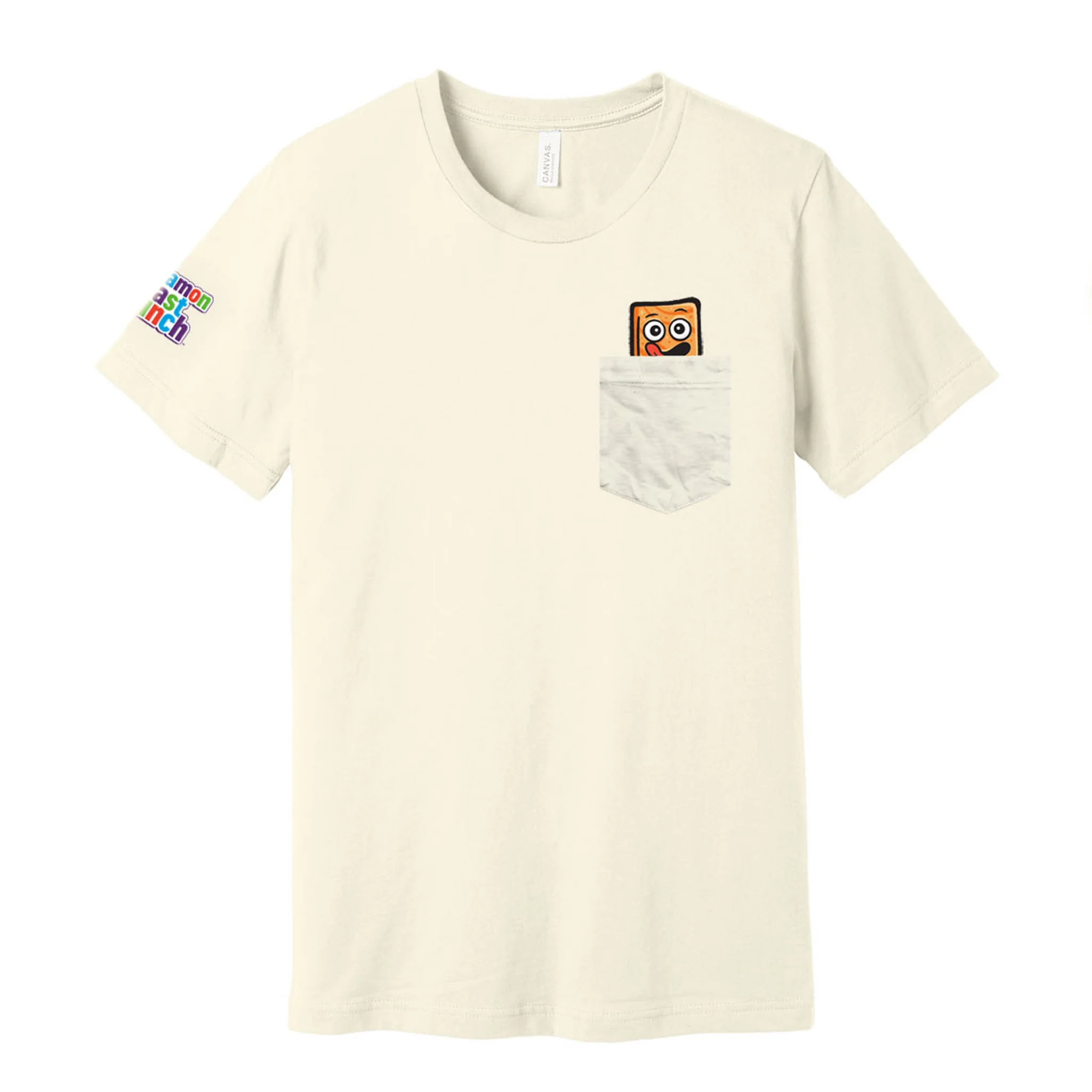 Natural Cinnamoji Tee with cinnamon toast crunch smile