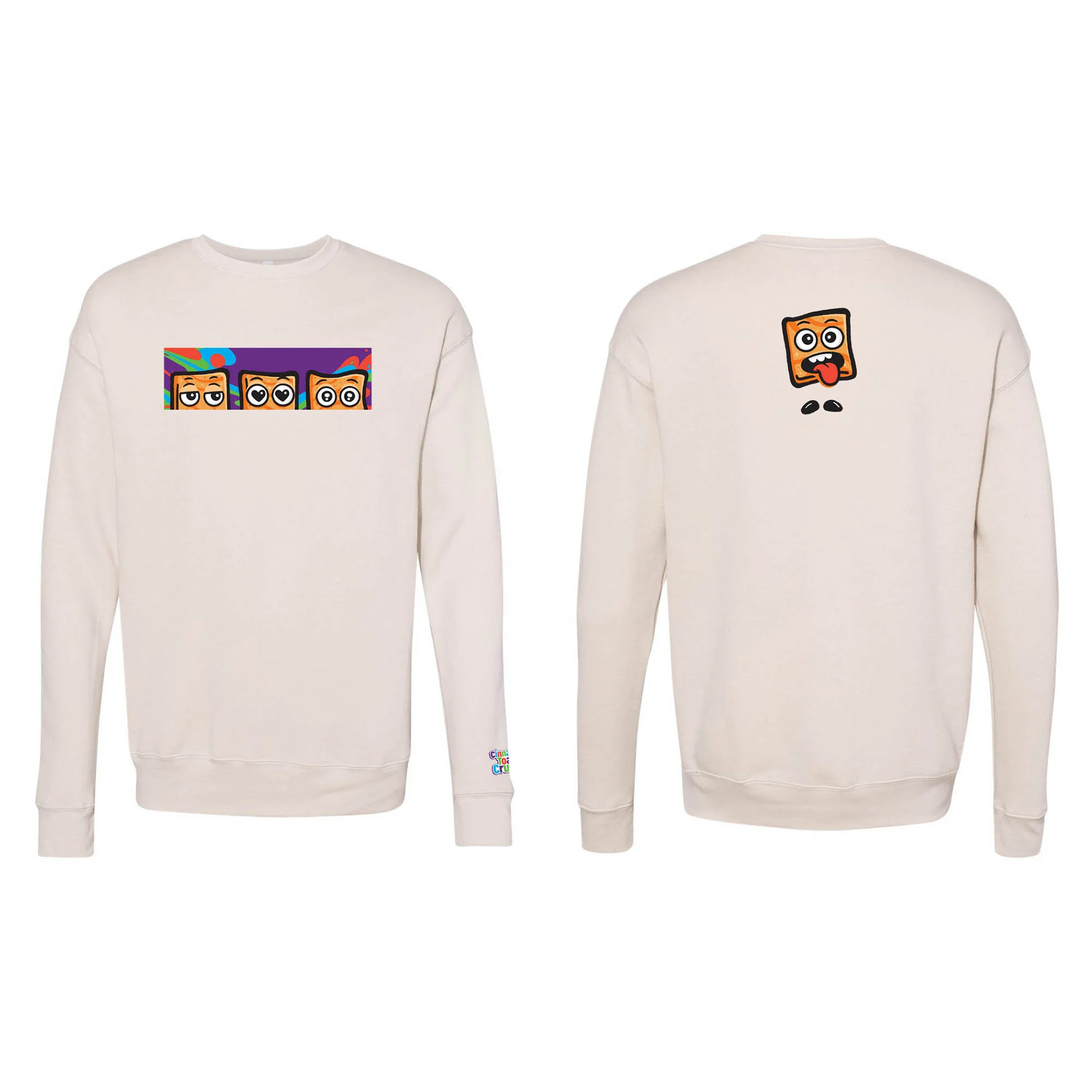 Cinnamoji Crewneck Sweatshirt front and back